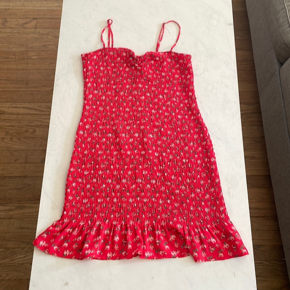 Red summer sun dress size medium